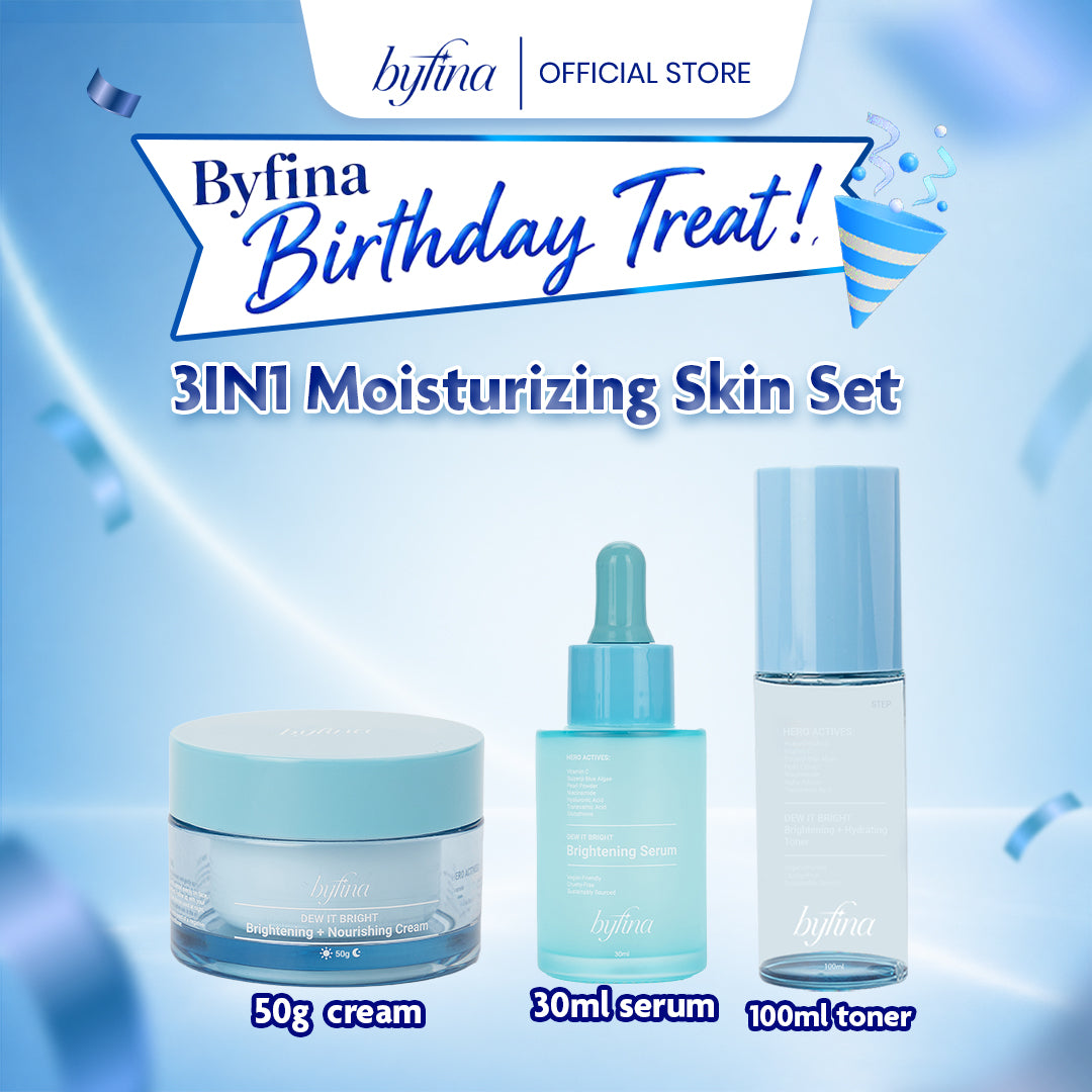 Byfina Brightening Moisturizer with Ceramide, Vitamin C & Blue Algae for Glow & Barrier Repair (50g)