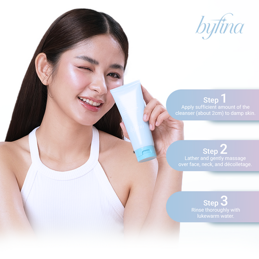 Byfina Cleanser Toner Sheet Mask Set | For Glow Hydration Brightening & Skin Refresh