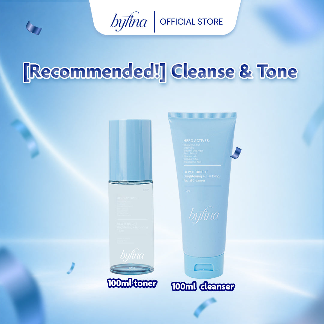 Byfina Vitamin C Hydrating Mist Toner with Hyaluronic Acid & Blue Algae | For Dull, Dry Skin (100ml)