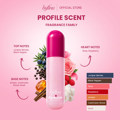 Byfina Fearless Body Mist – Long-Lasting | Sweat-Adapting Fragrance | Everyday Perfume Spray| 100mL