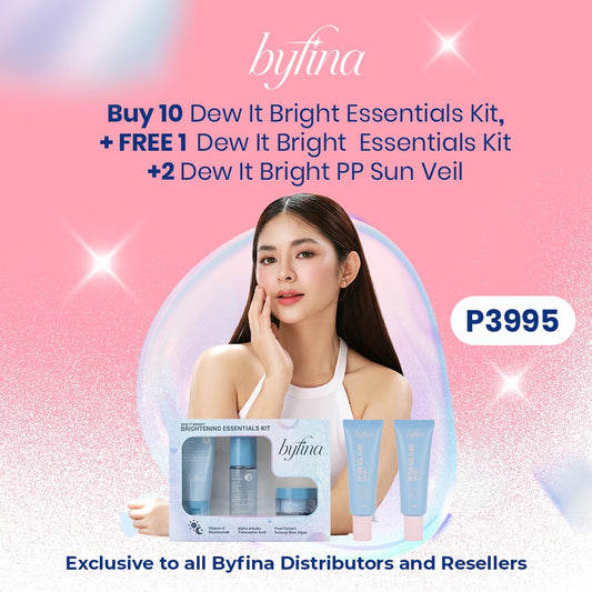 Stock-Up Offer: Dew It Bright Essentials Kit (10+1) ₱3,995 + 2 FREE PP Sun Veil Sunscreens