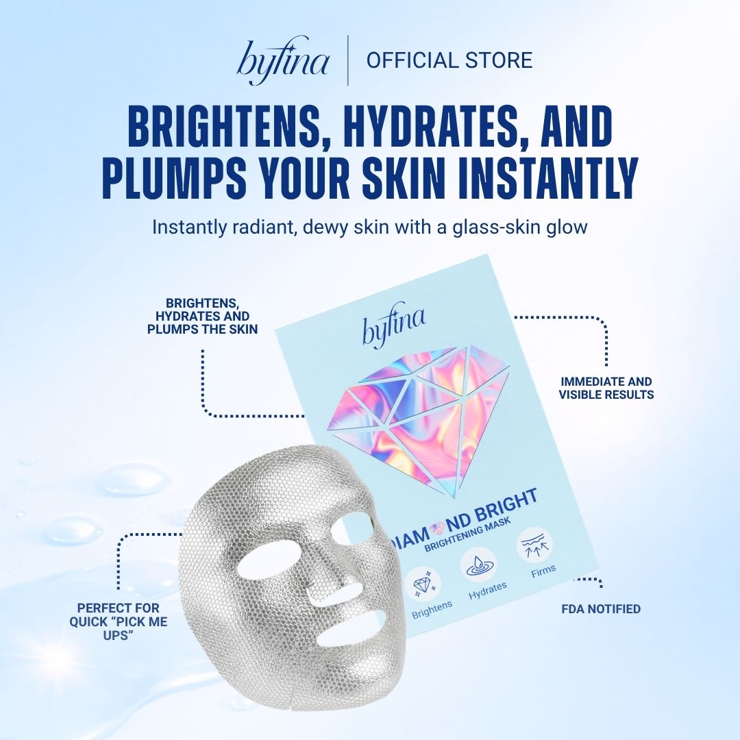 Byfina Brightening Sheet Mask | Hydrating Glow Mask for Radiant & Even Skin Tone (30ml x 5pcs)