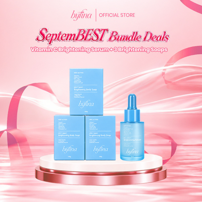 Byfina Brightening Bundle – 3 Brightening Soaps + 1 Vitamin C Serum