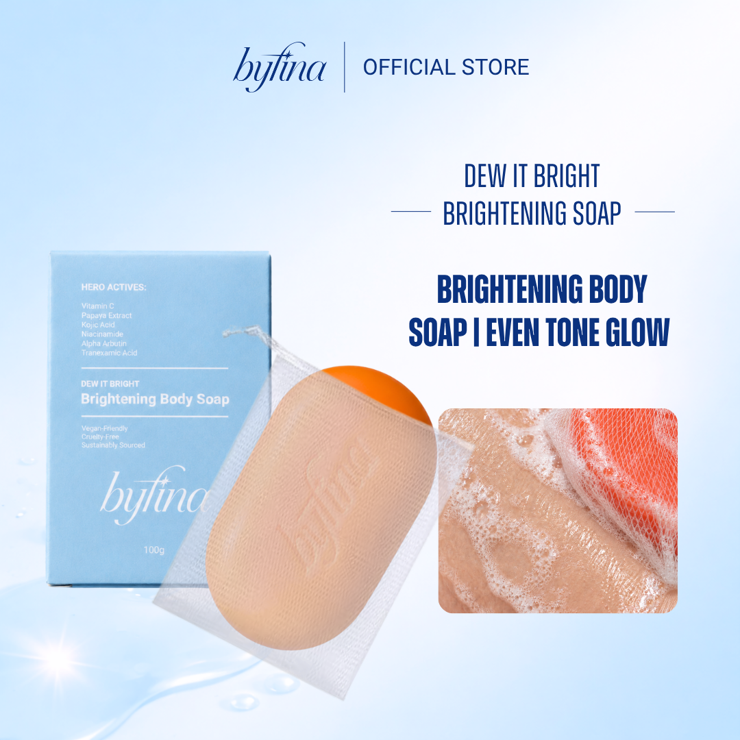 Byfina Brightening Body Soap | Whitening Glow Soap for Dull Skin & Uneven Skin Tone (100g)