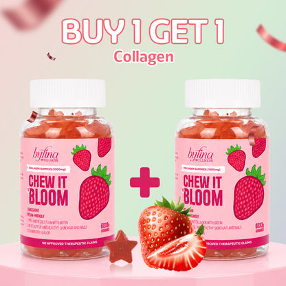 Byfina 60s Glutathione Collagen Gummies Bright Skin Anti Aging | Ashwagandha Melatonin Less Stress