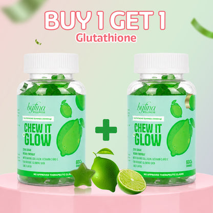 Byfina 60s Glutathione Collagen Gummies Bright Skin Anti Aging | Ashwagandha Melatonin Less Stress
