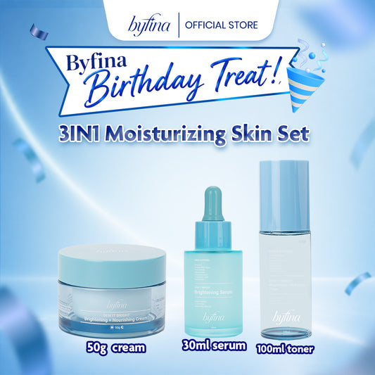 Byfina Toner Cream Serum Routine | Vitamin C Pearl Extract For Dark Spots Glow & Glass Skin