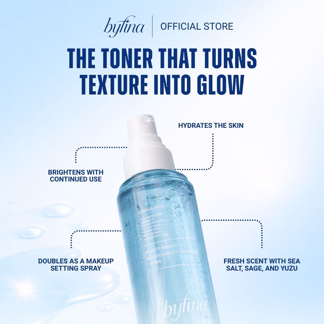 Byfina Vitamin C Hydrating Mist Toner with Hyaluronic Acid & Blue Algae | For Dull, Dry Skin (100ml)