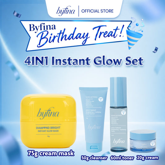 Byfina Brightening Essentials Kit + Cream Mask | Glow Boost Radiance & Skin Brightening