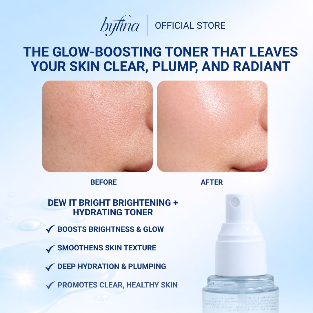 Byfina Vitamin C Hydrating Mist Toner with Hyaluronic Acid & Blue Algae | For Dull, Dry Skin (100ml)