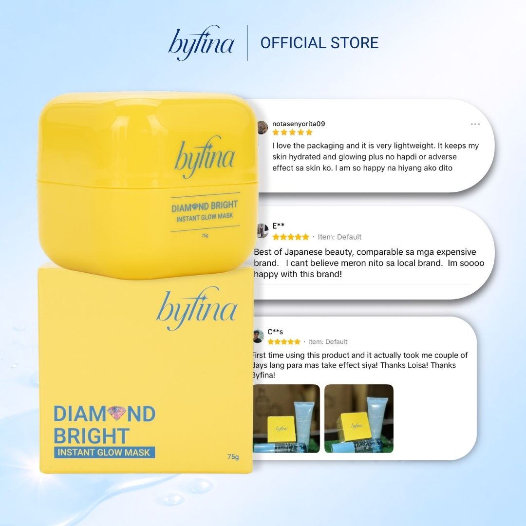 Byfina Brightening Cream Mask | Instant Glow Radiance Mask for Dull Skin & Uneven Skin Tone (75g)