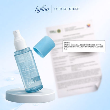 Byfina Vitamin C Hydrating Mist Toner with Hyaluronic Acid & Blue Algae | For Dull, Dry Skin (100ml)