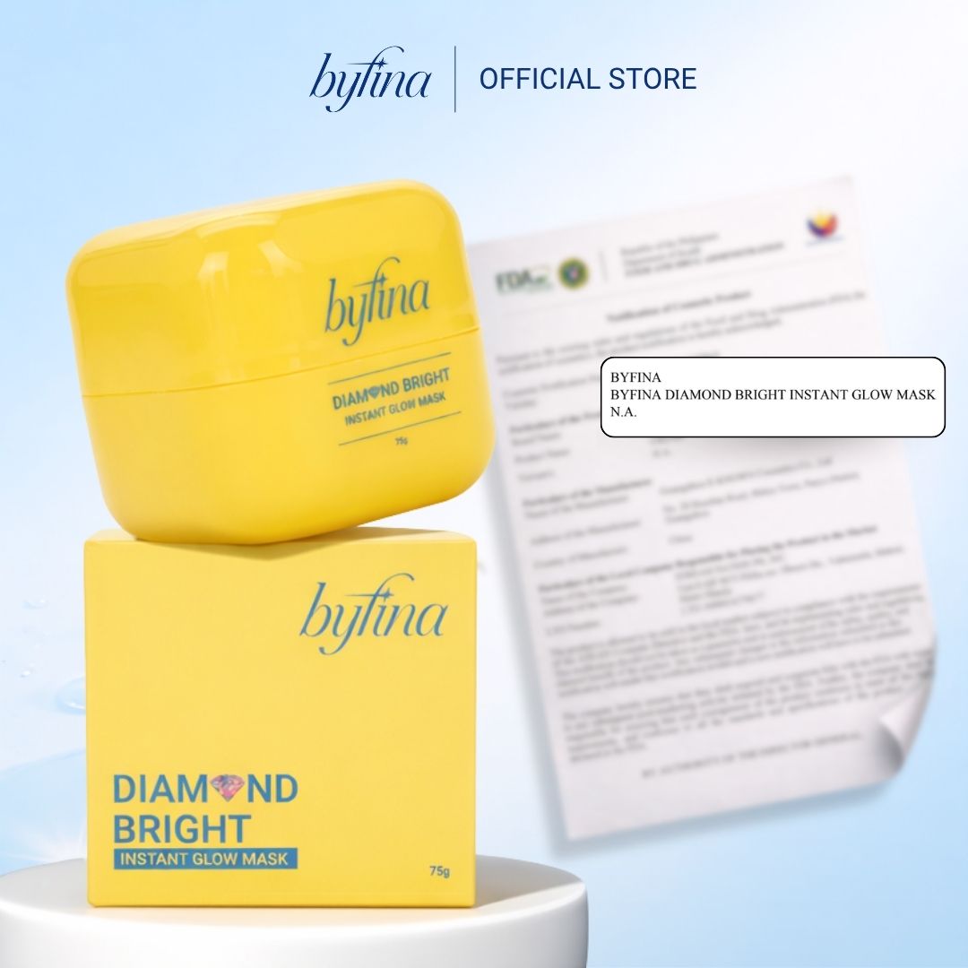 Byfina Brightening Cream Mask | Instant Glow Radiance Mask for Dull Skin & Uneven Skin Tone (75g)
