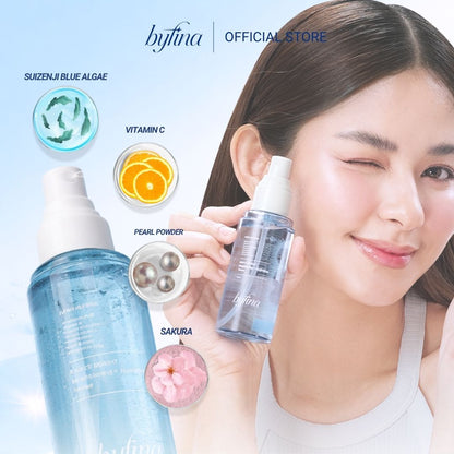 Byfina Vitamin C Hydrating Mist Toner with Hyaluronic Acid & Blue Algae | For Dull, Dry Skin (100ml)