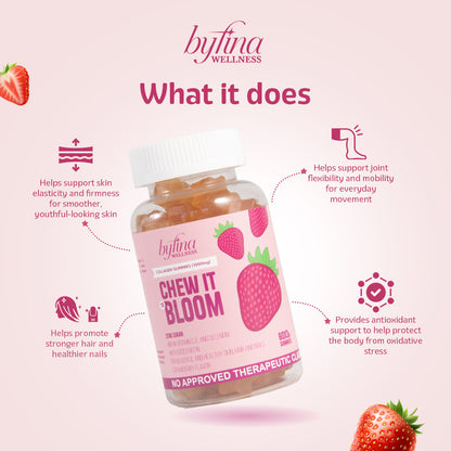 Byfina Collagen Gummies Bundle + Tone-up SPF50+PA++++ Sunscreen & Brightening Moisturizer Glow Set