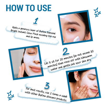 Diamond Bright Instant Glow Cream Mask (75g)