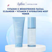 Byfina Vitamin C Brightening Facial Cleanser + Vitamin C Hydrating Mist Toner Glass Skin Duo