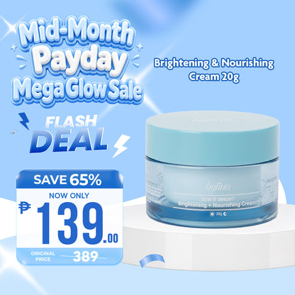 Byfina Travel Size Brightening Moisturizer with Ceramide & Vitamin C | Glow Hydrating Cream (20g)