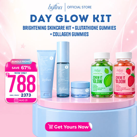 Byfina Beauty Glow Ritual Bundle | Daily Skincare Kit + Glutathione & Collagen Gummies