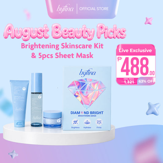 Byfina Essentials Kit + Sheet Mask | Hydration Glow & Skin Brightening Starter Set