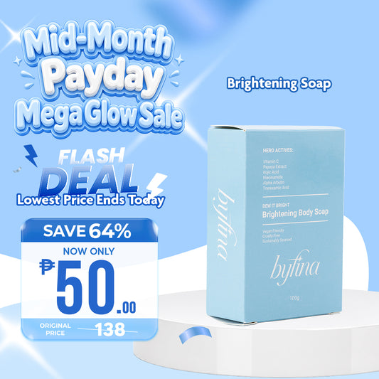 Byfina Brightening Body Soap | Whitening Glow Soap for Dull Skin & Uneven Skin Tone (100g)