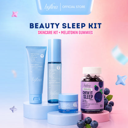 Byfina Beauty Sleep Kit | Daily Skincare Kit + Melatonin Ashwagandha Gummies