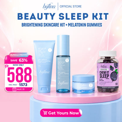 Byfina Beauty Sleep Kit | Daily Skincare Kit + Melatonin Ashwagandha Gummies