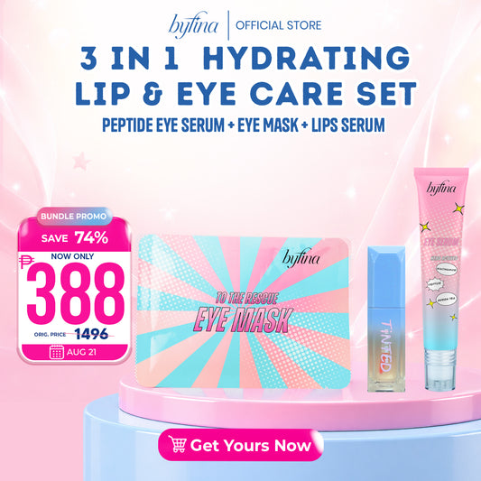 Byfina Eye & Lip Care Set | Eye Serum, Eye Mask & Lip Serum Skincare Kit