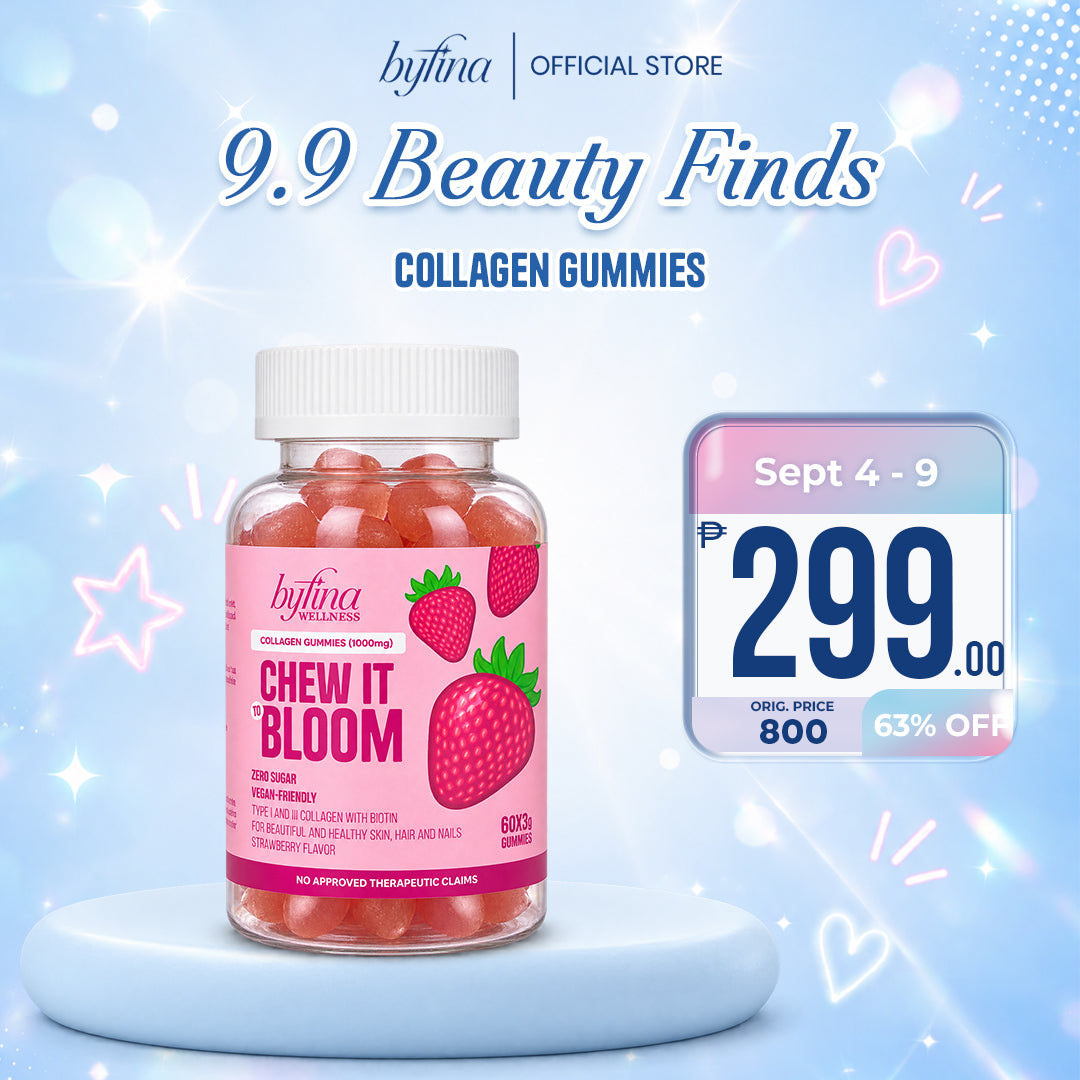 Byfina 60s Glutathione Collagen Gummies Bright Skin Anti Aging | Ashwagandha Melatonin Less Stress