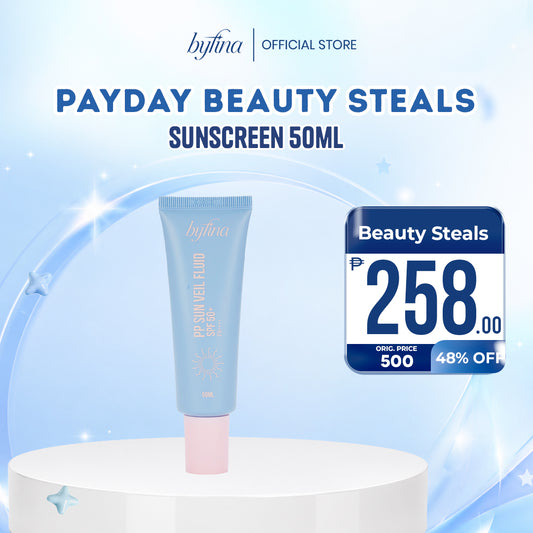 Byfina Tone-Up Sunscreen SPF50+ PA++++ | Lightweight Sun Veil Fluid with Soft Matte Finish (50ml)
