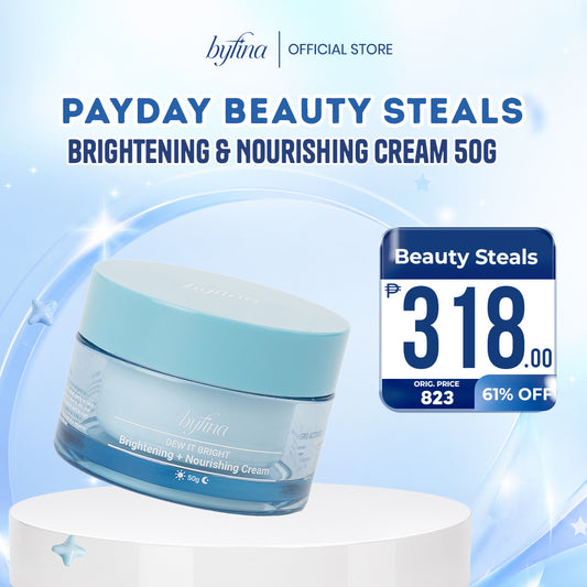 Byfina Brightening Moisturizer with Ceramide, Vitamin C & Blue Algae for Glow & Barrier Repair (50g)