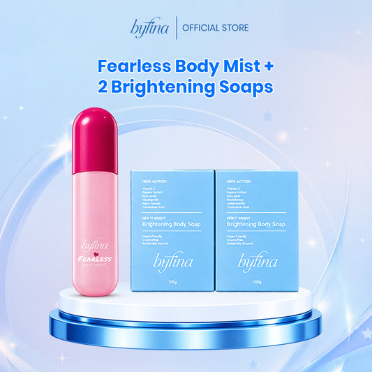 Byfina Fresh & Bright Bundle – Fearless Body Mist + 2 Brightening Soaps