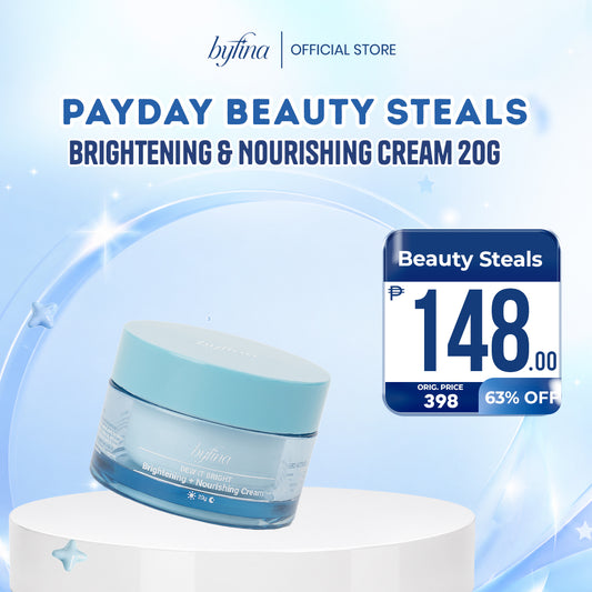 Byfina Travel Size Brightening Moisturizer with Ceramide & Vitamin C | Glow Hydrating Cream (20g)