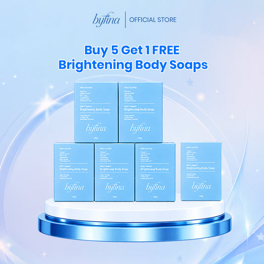 Buy 5 Get 1 FREE (6pcs) Byfina Brightening Body Soap Bundle