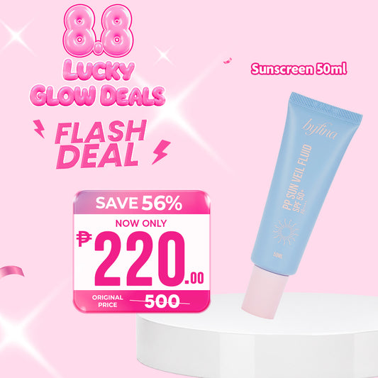 Byfina Tone-Up Sunscreen SPF50+ PA++++ | Lightweight Sun Veil Fluid with Soft Matte Finish (50ml)