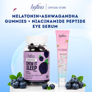 Byfina Melatonin Ashwagandha Gummies + Niacinamide Peptide Eye Serum & Caffeine Peptide Eye Mask Set