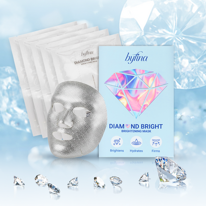 Byfina Diamond Bright Sheet Mask + Peptide Lip Serum Set | For Brightening & Hydrating Lips