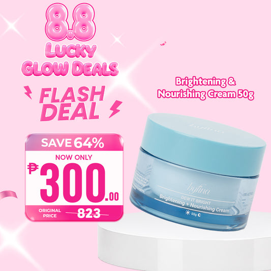Byfina Brightening Moisturizer with Ceramide, Vitamin C & Blue Algae for Glow & Barrier Repair (50g)