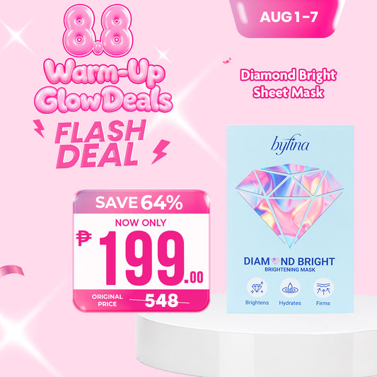 Byfina Brightening Sheet Mask | Hydrating Glow Mask for Radiant & Even Skin Tone (30ml x 5pcs)