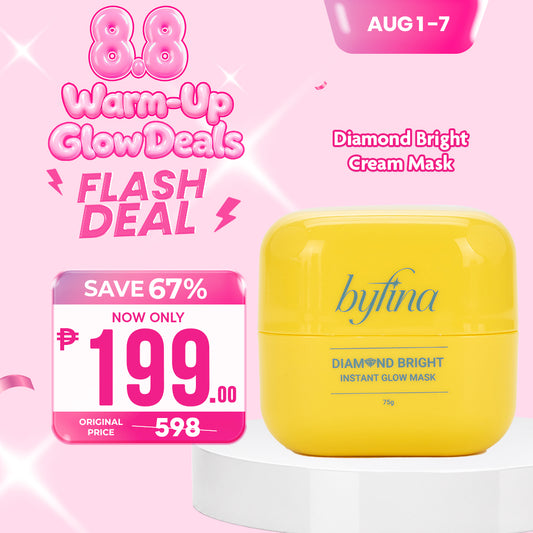 Byfina Brightening Cream Mask | Instant Glow Radiance Mask for Dull Skin & Uneven Skin Tone (75g)