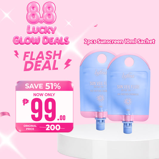 [LIMITED STOCK] Byfina Tone-Up Sunscreen Sachet SPF50+ PA++++ | Lightweight Sun Veil Fluid with Soft Matte Finish (10ml)