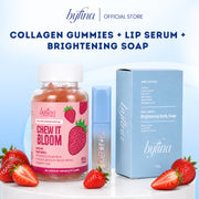 Byfina Glutathione, Collagen & Melatonin Gummies Bundle + Peptide Lip Serum & Brightening Soap