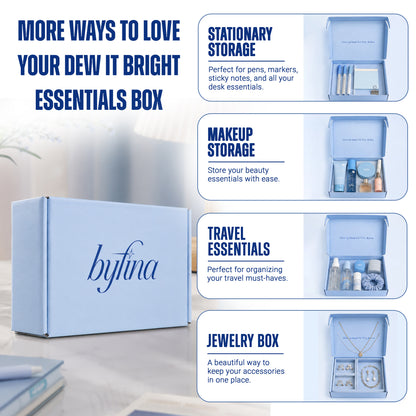 Byfina Brightening Skincare Set with Vitamin C | Cleanser Toner Moisturizer for Dull Skin Glow