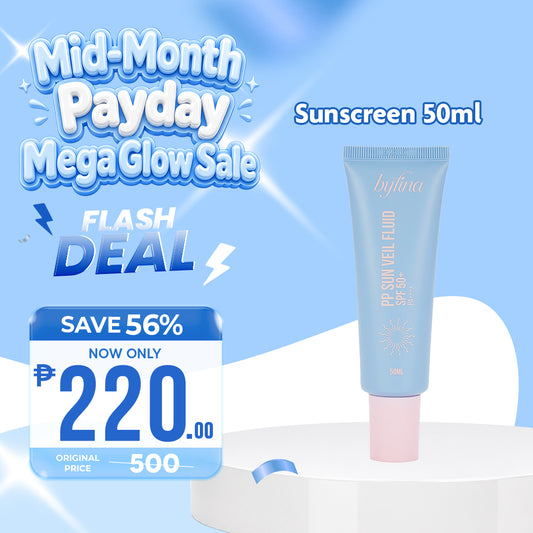 Byfina Tone-Up Sunscreen SPF50+ PA++++ | Lightweight Sun Veil Fluid with Soft Matte Finish (50ml)