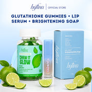 Byfina Glutathione, Collagen & Melatonin Gummies Bundle + Peptide Lip Serum & Brightening Soap