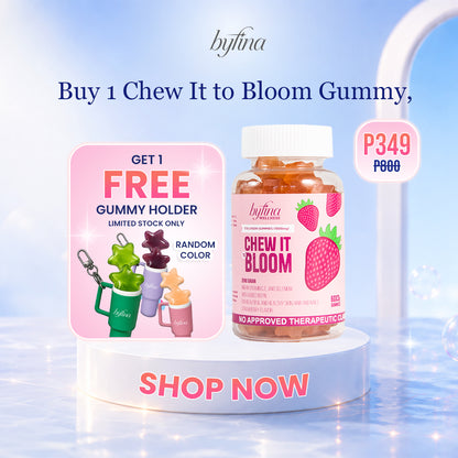 Byfina 60s Glutathione Collagen Gummies Bright Skin Anti Aging | Ashwagandha Melatonin Less Stress