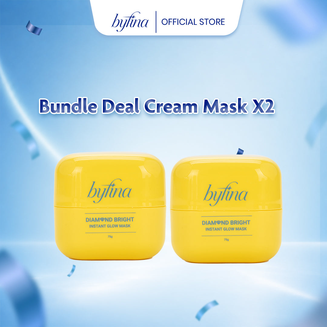 Byfina Brightening Cream Mask | Instant Glow Radiance Mask for Dull Skin & Uneven Skin Tone (75g)