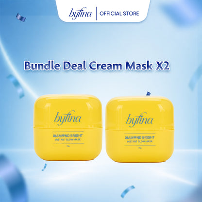 Byfina Brightening Cream Mask | Instant Glow Radiance Mask for Dull Skin & Uneven Skin Tone (75g)