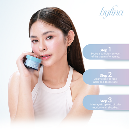 Byfina Toner Cream Serum Routine | Vitamin C Pearl Extract For Dark Spots Glow & Glass Skin