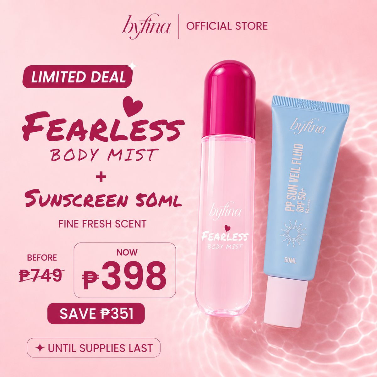 [NEW] Byfina Fearless Body Mist – Long-Lasting | Fresh Scent | Everyday Perfume Spray | 100ml